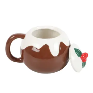 Something Different Christmas Pudding Mug Brown/White (One Size)