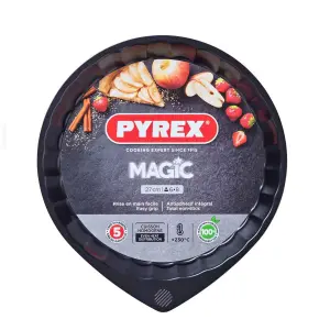 Pyrex Magic Non-stick Flan Pan 27cm Black