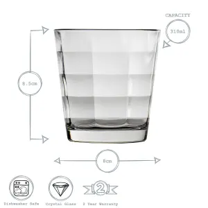 Bormioli Rocco - Cube Whisky Glasses - 240ml - Pack of 6