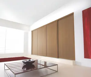 Panel Shaker Natural oak effect 4 door Sliding Wardrobe Door kit (H)2223mm (W)610mm