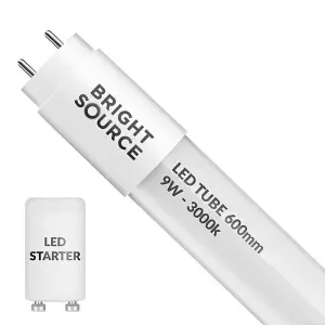 Bright Source 2ft 9w T8 LED Mains Operated Tube - 3000k Warm White