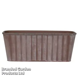 Rust Effect Trough Planter for Garden Outdoor Patio (x3)