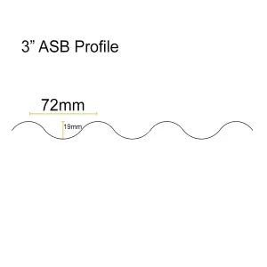 Ridge Cap For Use With 3" ASB Corrugated PVC Roofing Sheets