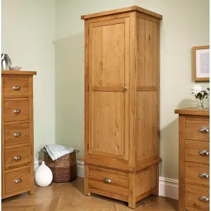 Birlea Woburn 1 Door 1 Drawer Wardrobe Oak