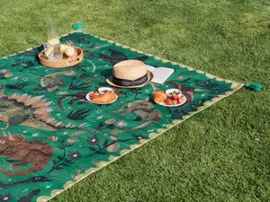 Picnic Blanket TUZIANI 150 x 200 cm Green