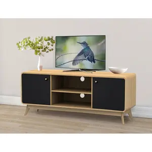 Justine TV Stand for TVs up to 60" Oak/Black