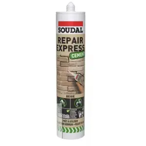 Soudal Repair Express Cement Tube Beige Color 290ml (Pack of 6)