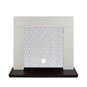 Focal Point Wichita White & black MDF Fireplace surround set