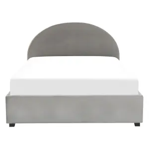 Velvet EU Double Size Ottoman Bed Grey VAUCLUSE