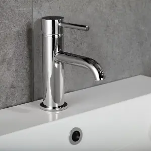 Aquadry Oria Small tall Chrome effect Sink Mono mixer Tap