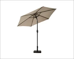 2.5m Ivory Powder Coated Crank and Tilt Parasol