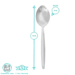 Economy Stainless Steel Dessert Spoons - 19cm - Pack of 24