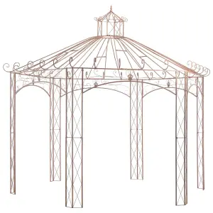 Berkfield Garden Pavilion Antique Brown 4 m Iron