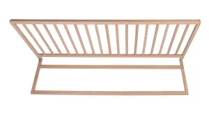 Safetots Extra Wide Extra Tall Wooden Bed Guard, Natural, 60cm High x 140cm Wide, Toddler Bedrail for Safety