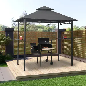 Berkfield BBQ Gazebo 240x150x255 cm Anthracite Steel