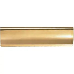 Interior Letterbox Plate Tidy Cover Flap 280 x 62mm Polished Brass