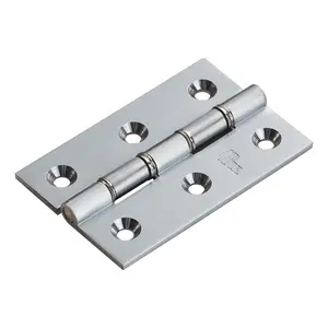 7.6cm H x 5cm W Butt Bearing Pair Door Hinges Satin Chrome