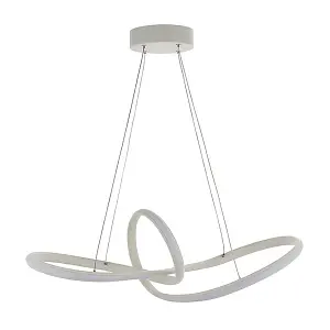 Luminosa Paradox LED Ceiling Pendant Matt White & White Acrylic