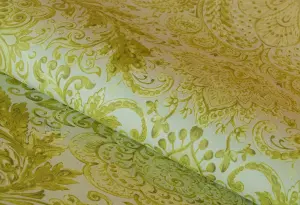 Galerie Tropical Collection PineappleTahiti Inspired Damask Wallpaper Roll