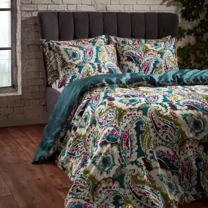 EW by Edinburgh Weavers Aretha Paisley Cotton Sateen Duvet Cover Set