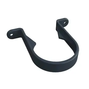 10 x Anthracite Grey Round 68mm Downpipe Brackets, Freeflow Rain Water Systems