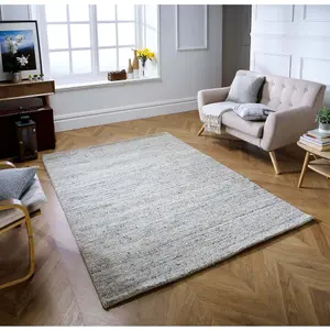 Melrose Vista Soft Textured Hand Tufted Wool Cream X-Large Area Rug 200/285cm