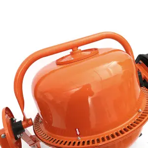 550W 220V Cement Mixer 140 L Electric Portable Cement Concrete Mixer with Wheels,Orange