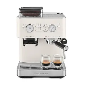 KitchenAid Semi Automatic Espresso Machine with Burr Grinder Porcelain