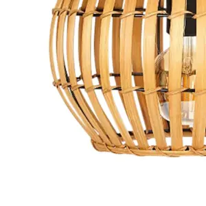 First Choice Lighting Lorisa Bamboo Natural Pendant Lightshade