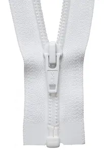 NYLON O/E ZIP 66CM - Nylon Open End Zip: 66cm: White - YKK