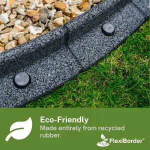 FlexiBorder Brown 6 x 1m Flexible Garden Edging for Garden Borders - Lawn Edging for Pathways and Landscaping