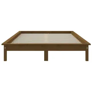 Berkfield Bed Frame Honey Brown 140x190 cm Solid Wood Pine