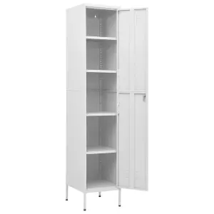 Berkfield Locker Cabinet White 35x46x180 cm Steel