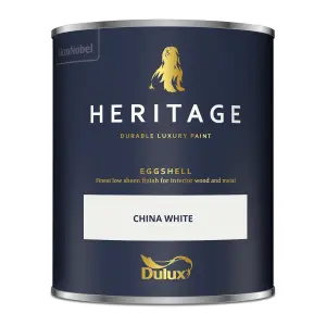 Dulux Trade Heritage China White Eggshell Wall paint, 750ml