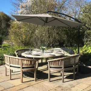 3m Cantilever Garden Parasol Hanging Umbrella