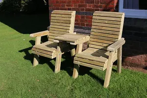 CHURNET VALLEY ERGO LOVE SEATS SQUARE TRAY