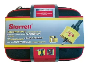 Starrett Cordless Smooth Cut Bi-Metal Holesaw Kit, 3 Piece