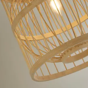 Lighting Collection Laugharne Bamboo Non-Elec Shade