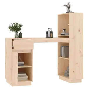 Berkfield Desk 110x53x117 cm Solid Wood Pine