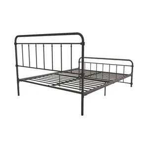 Aanya Bed Frame Classic Steel Grey Performance Velvet / Kingsize (5')