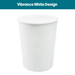 JVL Antibac Toilet Brush and White Plastic Bin - White