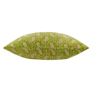 Paoletti Boteh Printed Velvet Feather Rich Cushion