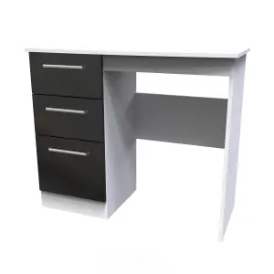 Harrow Vanity in Black Gloss & White (Ready Assembled)