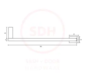 Dart Roller Arm Stay 152mm - Satin Chrome