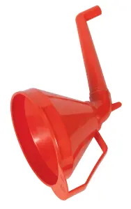 Sealey 160mm Funnel With Fixed Offset Spout & Filter - Polyethylene F16