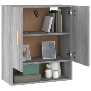 Berkfield Wall Cabinet Grey Sonoma 60x31x70 cm Engineered Wood