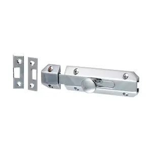 Timco - Architectural Flat Section Bolt - Polished Chrome (Size 100 x 35mm - 1 Each)