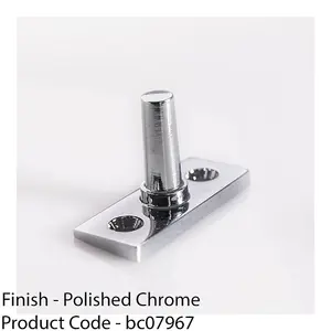 Angled Window Casement Stay EJMA Pin - 27mm Fixing Centres Polished Chrome