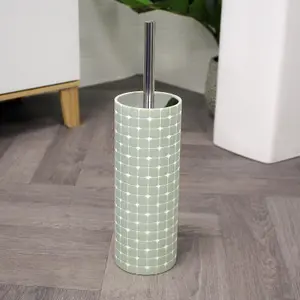 Showerdrape Mosaica Pistachio Green Toilet Brush & Holder