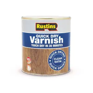 Rustins Quick Dry Varnish Satin - Clear 500ml